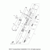 Схема вузла: Вилка передньої осі Yamaha XVS1100 V-Star Custom (with Flames)