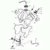 Схема вузла: Паливний бак Yamaha TT600