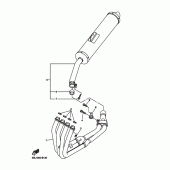Схема узла: Выхлопная система Yamaha YZF-R6/ YZF600 R6S