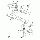 Схема вузла: Паливний бак Yamaha YZ125
