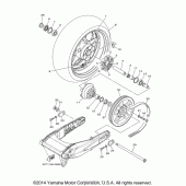 Схема узла: Заднее колесо Yamaha XV1900 Raider S