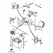 Схема вузла: Електроустаткування 1 Yamaha XV125 Virago