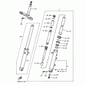 Схема вузла: Вилка передньої осі Yamaha XJ600 Diversion (S-TYPE)
