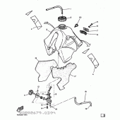 Схема вузла: Паливний бак Yamaha TT600