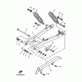 Схема узла: Задний рычаг и Подвеска Yamaha XVS125 Drag Star