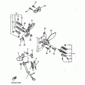 Схема узла: Подножки и Подставка Yamaha YZF750 YZF750