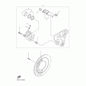 Схема вузла: Задній гальмівний супорт Yamaha XVS1300 V-Star Deluxe