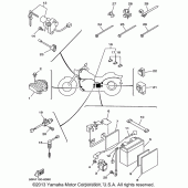 Схема вузла: Электрооборудование (1) Yamaha XVS650 V-Star Custom