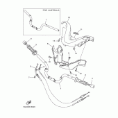 Схема вузла: Кермо та Тросики Yamaha XP500 T-MAX
