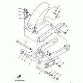Схема вузла: Задній важіль та Підвіска Yamaha TDM850