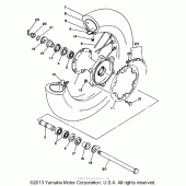 Схема узла: Заднее колесо Yamaha WR200R