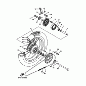 Схема вузла: Заднє колесо Yamaha TTR225 TT-R225