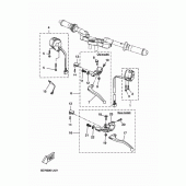 Схема узла: Пульт управления рулевой и Рычаг Yamaha YZF-R125