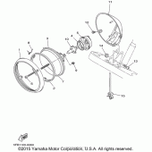 Схема вузла: Фара Yamaha XVS1100 V-Star Custom