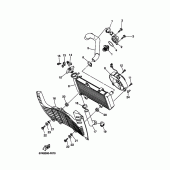 Схема узла: Радиатор и Патрубок системы охлаждения Yamaha XT660