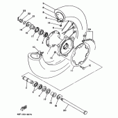 Схема вузла: Заднє колесо Yamaha WR200R