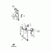 Схема узла: Пульт управления рулевой и Рычаг Yamaha XT660 XT660R