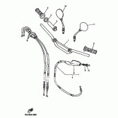Схема вузла: Кермо та Тросики Yamaha TT600