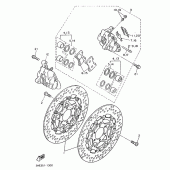 Схема узла: Передний тормоз Yamaha VMX12 V-MAX