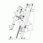 Схема узла: Вилка передней оси Yamaha XVS650 Drag Star Classic