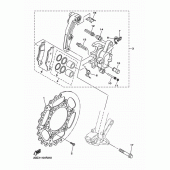 Схема вузла: Переднє гальмо Yamaha WR450F