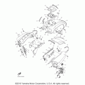 Схема вузла: Бічна кришка Yamaha VMX17 V-MAX