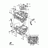 Схема вузла: Картер двигуна Yamaha YZF-R6/YZF600 R6 RaceBase