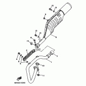 Схема вузла: Вихлопна система Yamaha TT250R TT-R