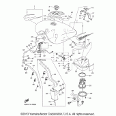 Схема узла: Топливный бак Yamaha XVS1300 Stryker