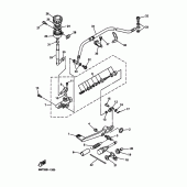 Схема вузла: Задній гальмівний циліндр Yamaha YZF-R6/YZF600 R6