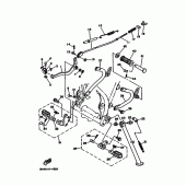 Схема узла: Подножки и Подставка Yamaha XT350 XT350