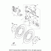 Схема вузла: Переднє гальмо Yamaha XVS1100 V-Star Custom
