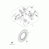 Схема вузла: Задній гальмівний супорт Yamaha XP500 T-MAX