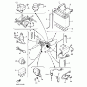Схема вузла: Електроустаткування 2 Yamaha VMX12 V-MAX