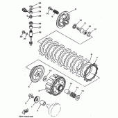 Схема вузла: Зчеплення Yamaha YZ125