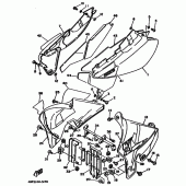 Схема вузла: Кришка боковая и маслобак Yamaha WR200R