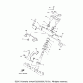 Схема вузла: Рульовий механізм Yamaha XV1700 Road Star Midnight Silverado