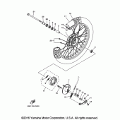 Схема вузла: Переднє колесо Yamaha TTR110 TT-R110