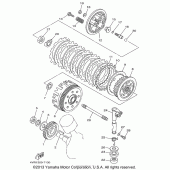 Схема узла: Сцепление Yamaha XVS650 V-Star Custom