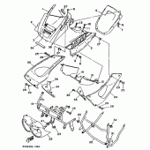 Схема вузла: Облицювальні елементи 1 Yamaha TDM850