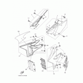 Схема вузла: Бічна кришка Yamaha YZ250 YZ250