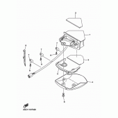 Схема вузла: Задній ліхтар (Стоп сигнал) Yamaha WR450F