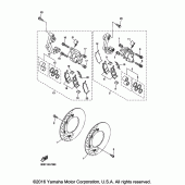 Схема вузла: Переднє гальмо Yamaha XVS1300 V-Star Tourer