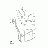 Схема вузла: Кермо та Тросики Yamaha XJ600 Diversion (S-TYPE)