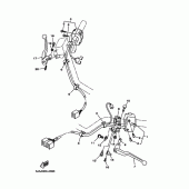 Схема вузла: Пульт керування рульовим та важелем Yamaha XV1600 Wild Star