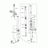 Схема узла: Вилка передней оси Yamaha FZS600 FAZER