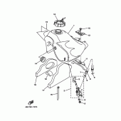 Схема узла: Топливный бак Yamaha DT125 DT125R