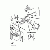 Схема вузла: Електроустаткування 1 Yamaha XV250 V-Star