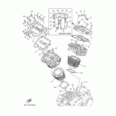 Схема вузла: Циліндр Yamaha XV1900 Midnight Star