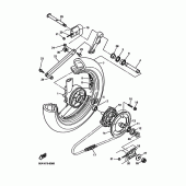 Схема вузла: Заднє колесо Yamaha XJR1300